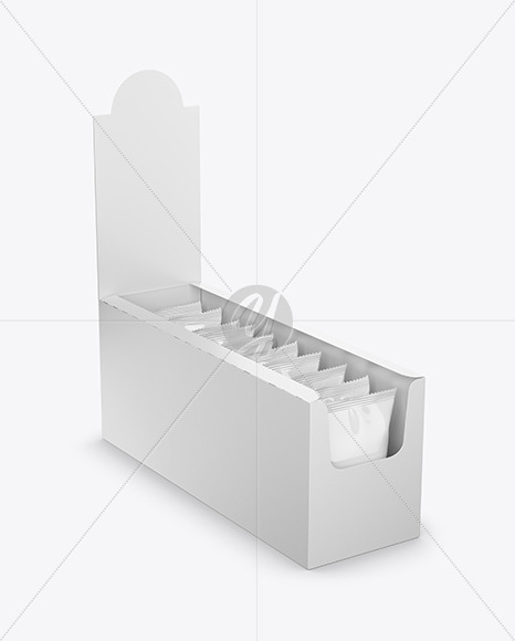 Matte Display Box with Snacks Mockup