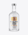 Clear Glass Vodka Bottle Mockup