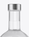 Clear Glass Vodka Bottle Mockup