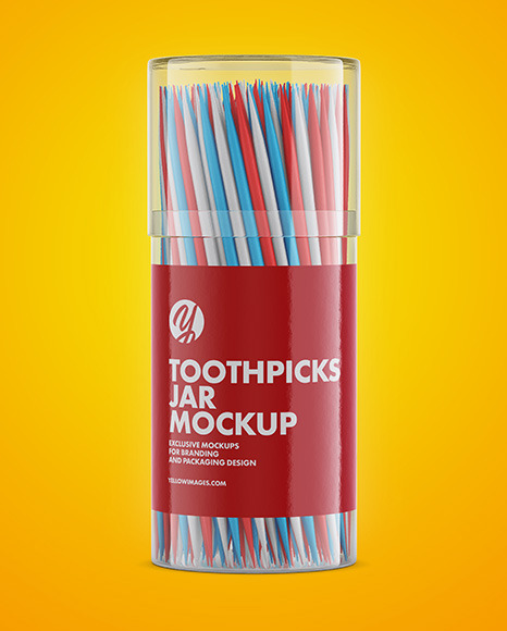 Toothpicks Jar Mockup