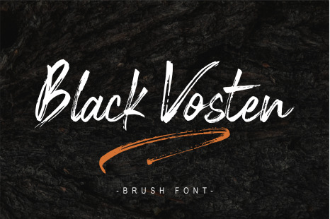 BLack Vosten Brush Font - Fonts