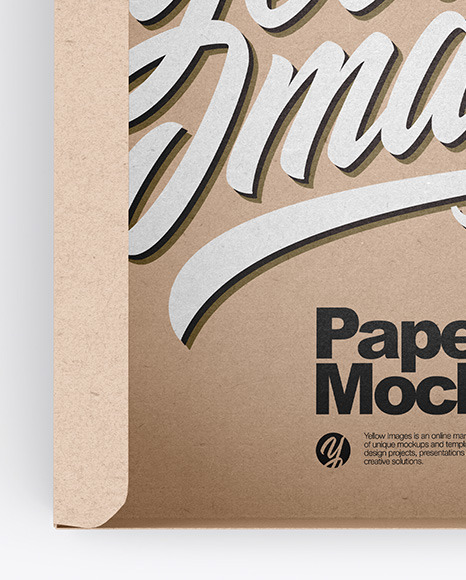 Opened Kraft Box Mockup Opened Kraft Box Mockup