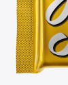 Matte Metallic Square Chocolate Bar Mockup - Front View