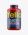 Glossy Plastic Bottle Mockup - Front View