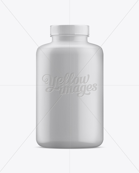 Matte Plastic Bottle Mockup - Front View