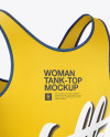 Womens Tank Top Premium Mockup - Back Halfside View