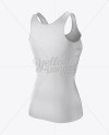 Womens Tank Top Premium Mockup - Back Halfside View