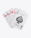 Five Playing Cards Mockup