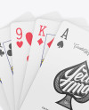 Five Playing Cards Mockup