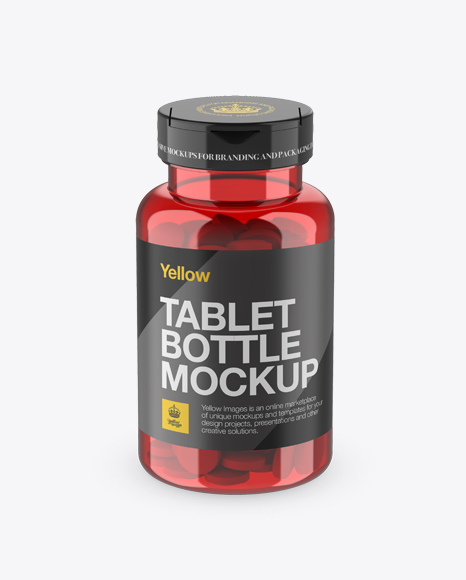 Red Pill Bottle Mockup (High-Angle Shot) - Edison+High+School+Field,+Scarlet+Red+