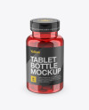 Red Pill Bottle Mockup (High-Angle Shot)