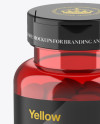 Red Pill Bottle Mockup (High-Angle Shot)