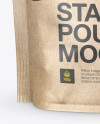 Kraft Paper Stand-up Pouch Mockup - Front View