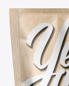 Kraft Paper Stand-up Pouch Mockup - Front View