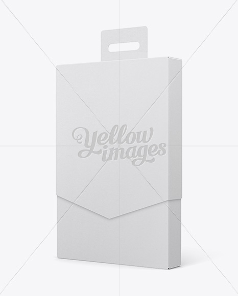 Carton Box Mockup - Halfside View