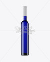 Blue Glass Bottle Mockup - Front View