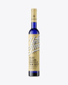 Blue Glass Bottle Mockup - Front View