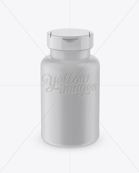 Matte Pill Bottle Mockup (High-Angle Shot)