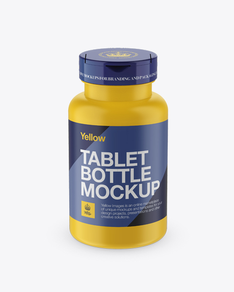 Matte Pill Bottle Mockup (High-Angle Shot) - Clear+Pill+Bottle+Mockup+(High-Angle+Shot)+in+Bottle+...