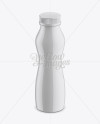 Glossy Plastic Bottle Mockup - Front View (High-Angle Shot)