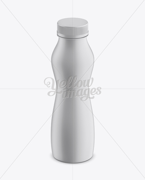 Matte Plastic Bottle Mockup - Front View (High-Angle Shot)