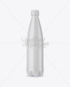 500ml Glossy Plastic Bottle Mockup - Front View