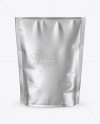 Matte Metallic Stand-up Pouch Mockup - Front View