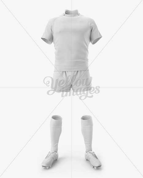 Men’s Full Rugby Kit HQ Mockup - Front View