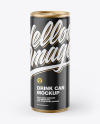 Metallic Drink Can w/ Glossy Finish Mockup