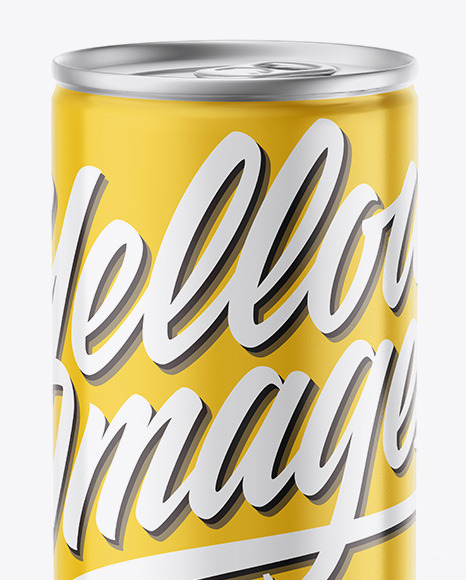 Metallic Drink Can w/ Glossy Finish Mockup