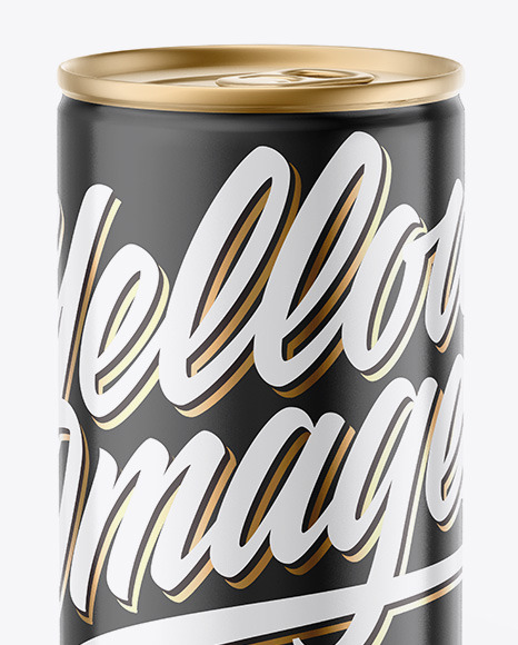 Metallic Drink Can w/ Glossy Finish Mockup