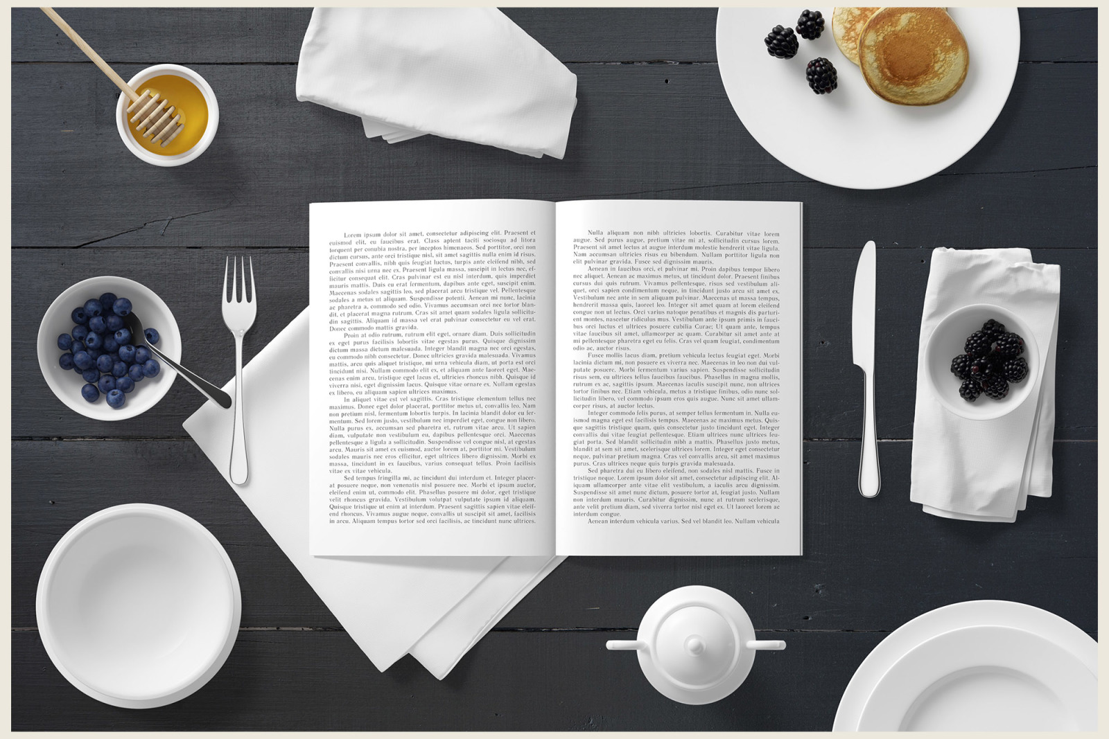 A5 Magazine Catalogue Mockup - Breakfast Set A5 Magazine Catalogue Mockup - Breakfast Set