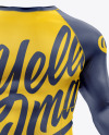 Men&#039;s Long Sleeve Jersey on Athletic Body Mockup