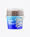 Matte Plastic Cup with Chocolate Balls Mockup