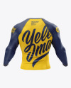 Men's Long Sleeve Jersey on Athletic Body Mockup