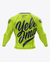 Men&#039;s Long Sleeve Jersey on Athletic Body Mockup