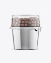 Metallic Plastic Cup with Chocolate Balls Mockup