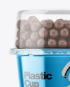 Metallic Plastic Cup with Chocolate Balls Mockup