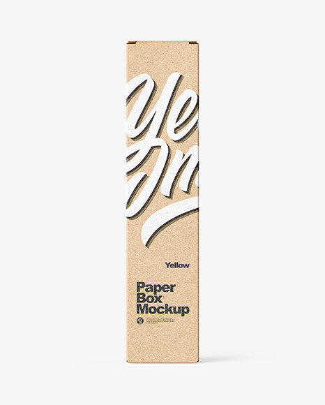 Kraft Paper Box Mockup - Long+Box+Mockup