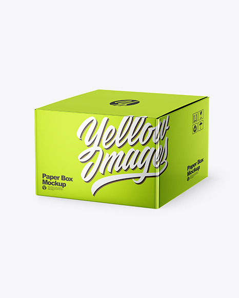 Metallized Paper Box Mockup