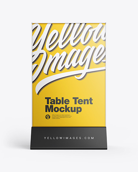 Matte Table Tent Mockup