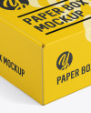 Paper Box Mockup - Half Side View (High-Angle Shot)