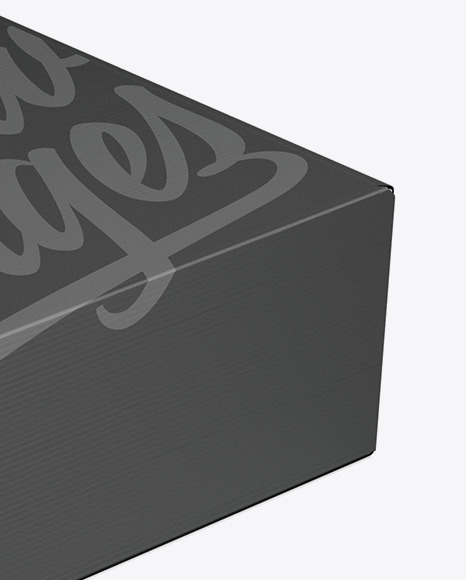 Paper Box Mockup - Half Side View (High-Angle Shot)