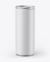 Metallic Drink Can w/ Matte Finish Mockup