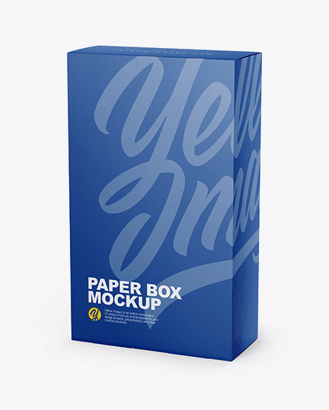 Paper Box Mockup - Half Side View