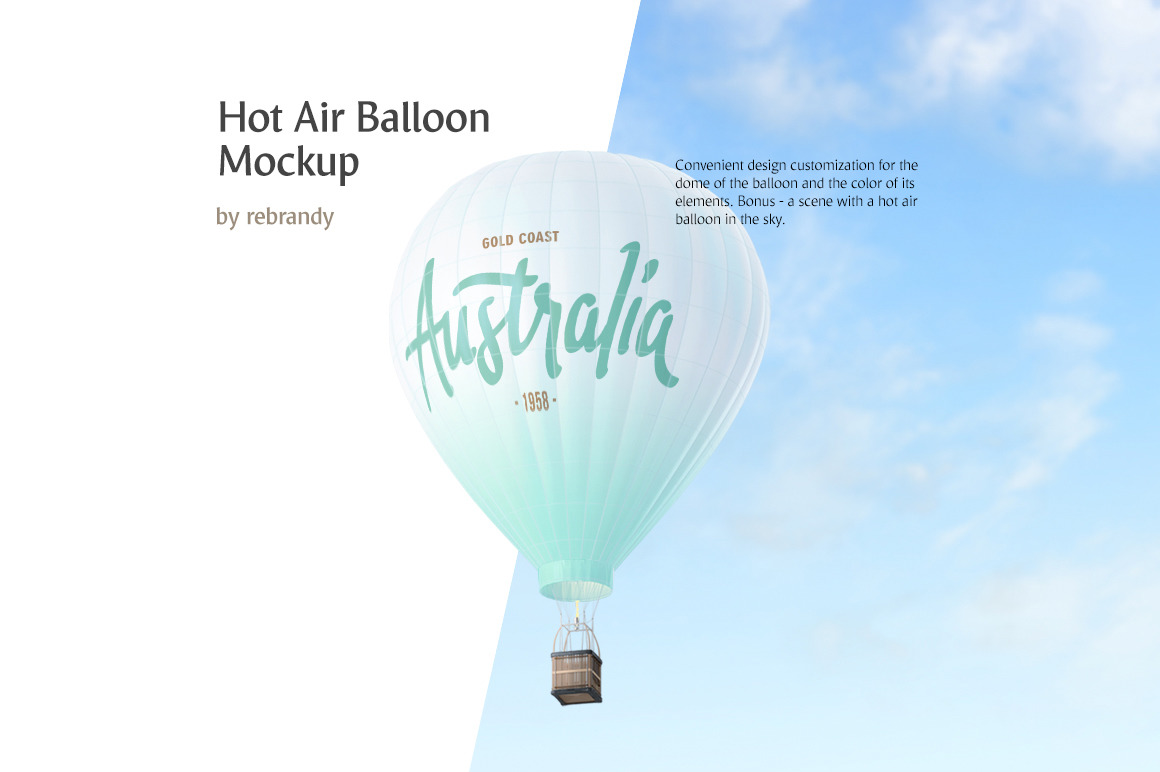 Hot Air Balloon Mockup Hot Air Balloon Mockup
