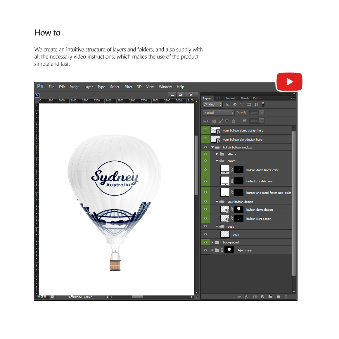 Hot Air Balloon Mockup Hot Air Balloon Mockup