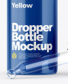 Opened Glossy Dropper Bottle Mockup