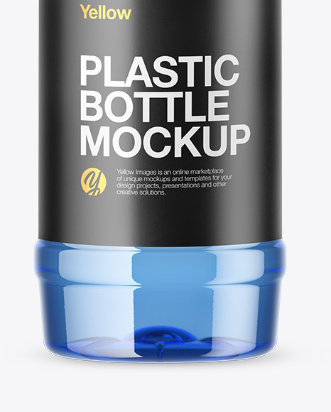 PET Blue Bottle Mockup