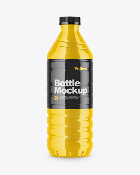 Glossy Drink Bottle Mockup